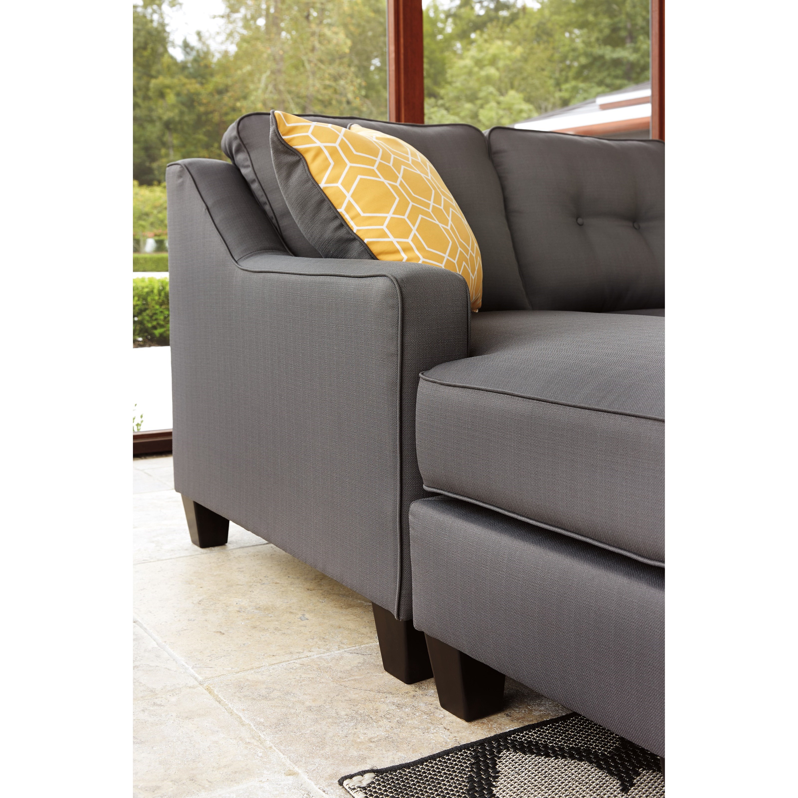 Benchcraft Aldie Nuvella Queen Sofa Chaise Sleeper in Performance